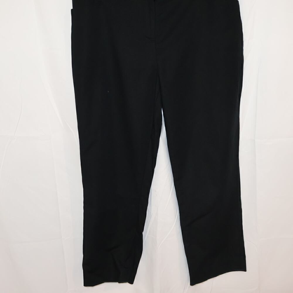 Apt 9 Modern Fit Ankle Pants Black Sz 10 24" Inseam Low Rise Hook Close Zip